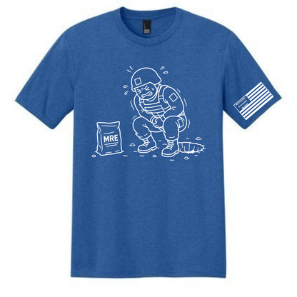 MRE Regret front design on royal frost shirt