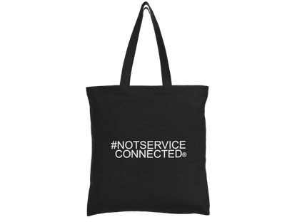 #NotServiceConnected Cotton Tote Bag – Black