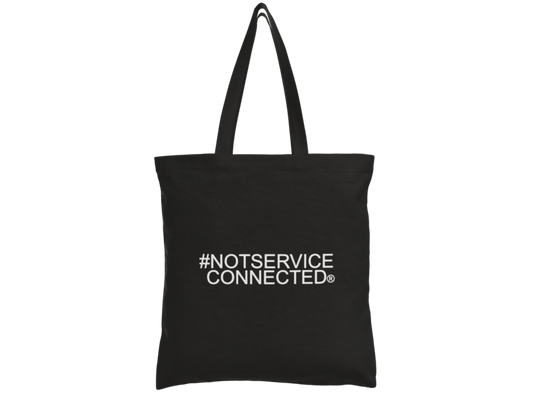 #NotServiceConnected Cotton Tote Bag – Black