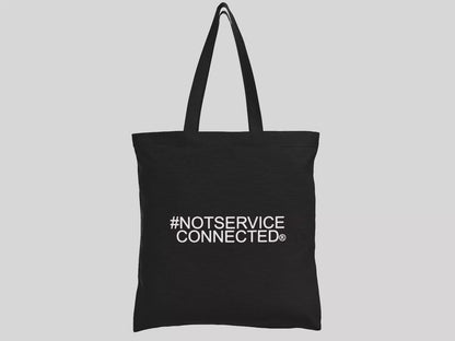 #NotServiceConnected Cotton Tote Bag – Black
