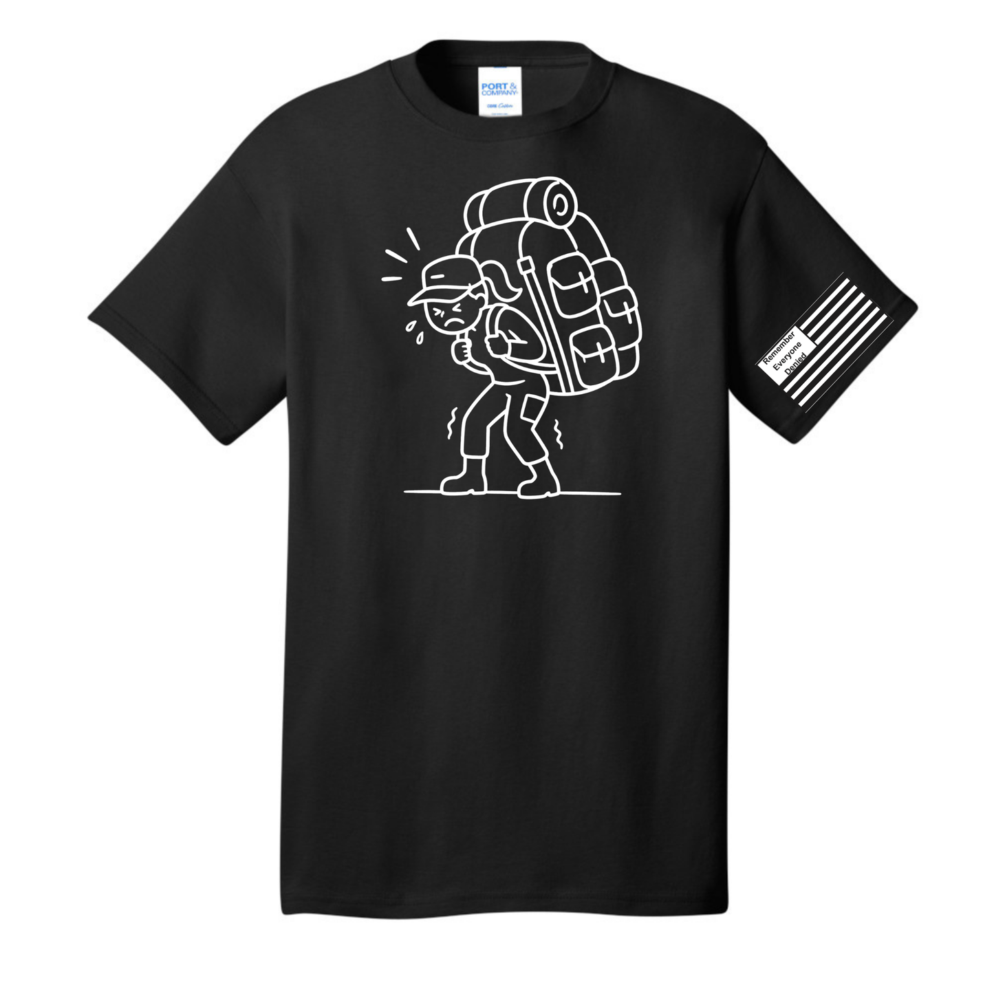 She Carried front design on black shirt