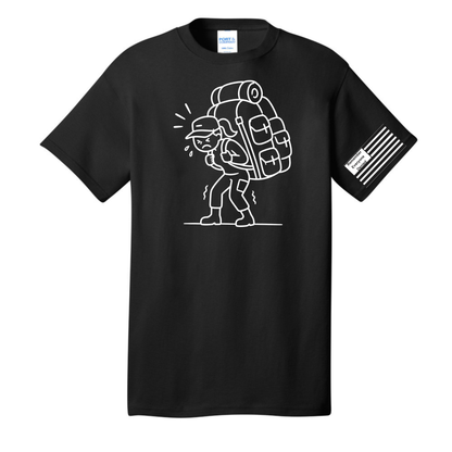 She Carried front design on black shirt