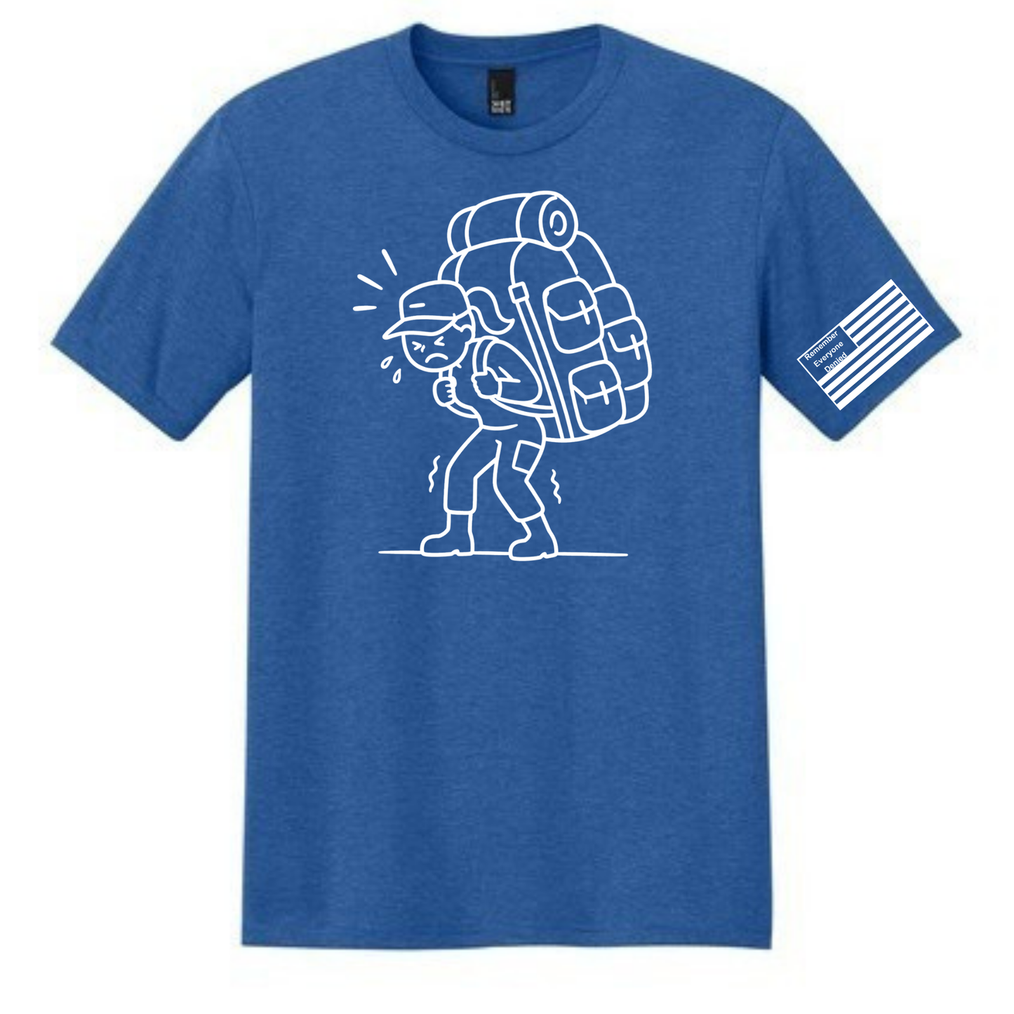 She Carried front design on royal frost shirt